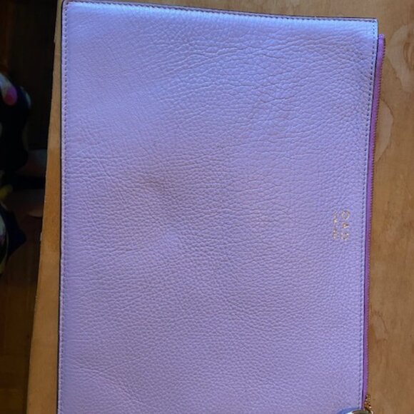 Thin OAD leather clutch with attached designer choker to use as wrist holder - Picture 1 of 4